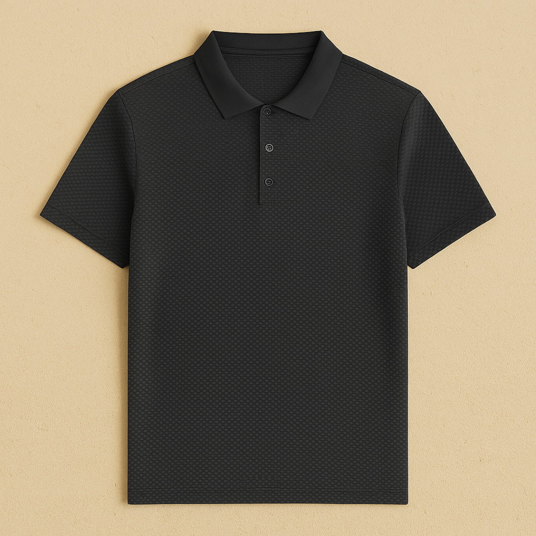 Elegant Knitted Short-Sleeve Polo