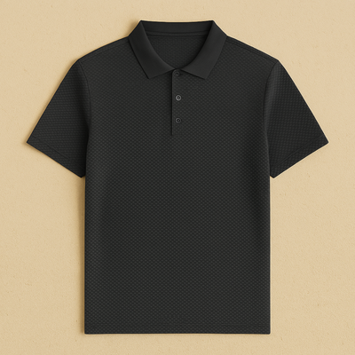 Elegant Knitted Short-Sleeve Polo