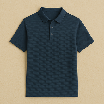 Elegant Knitted Short-Sleeve Polo