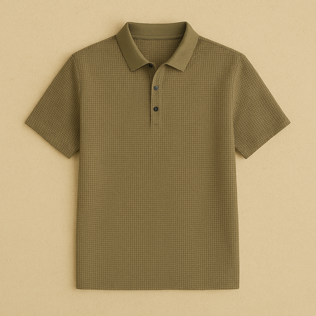 Elegant Knitted Short-Sleeve Polo