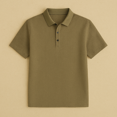 Elegant Knitted Short-Sleeve Polo