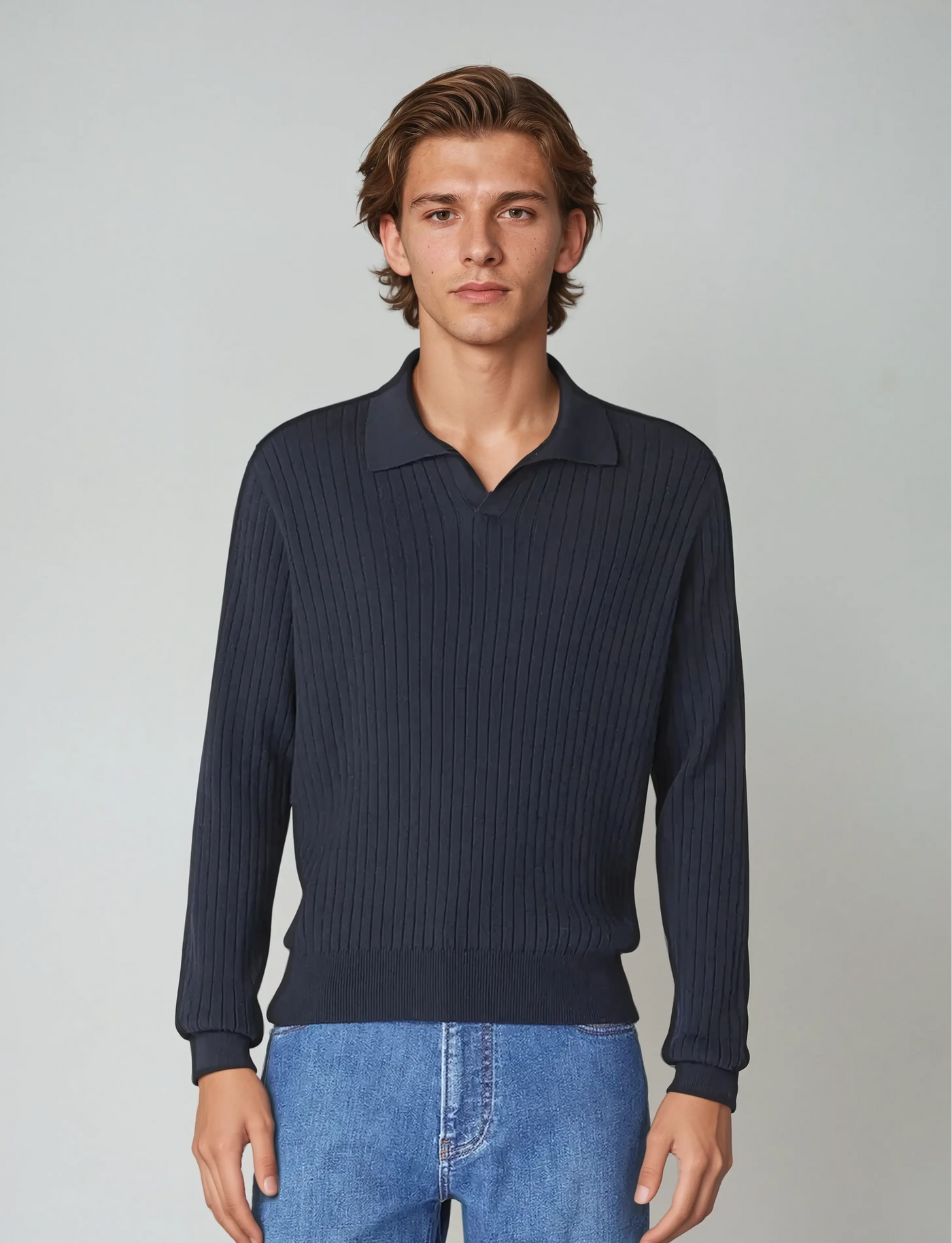 Variant image for Men's Long Sleeve Polo Shirts-1