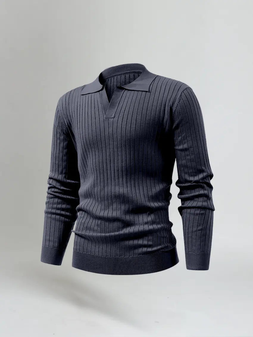 Men's Long Sleeve Polo Shirts-4