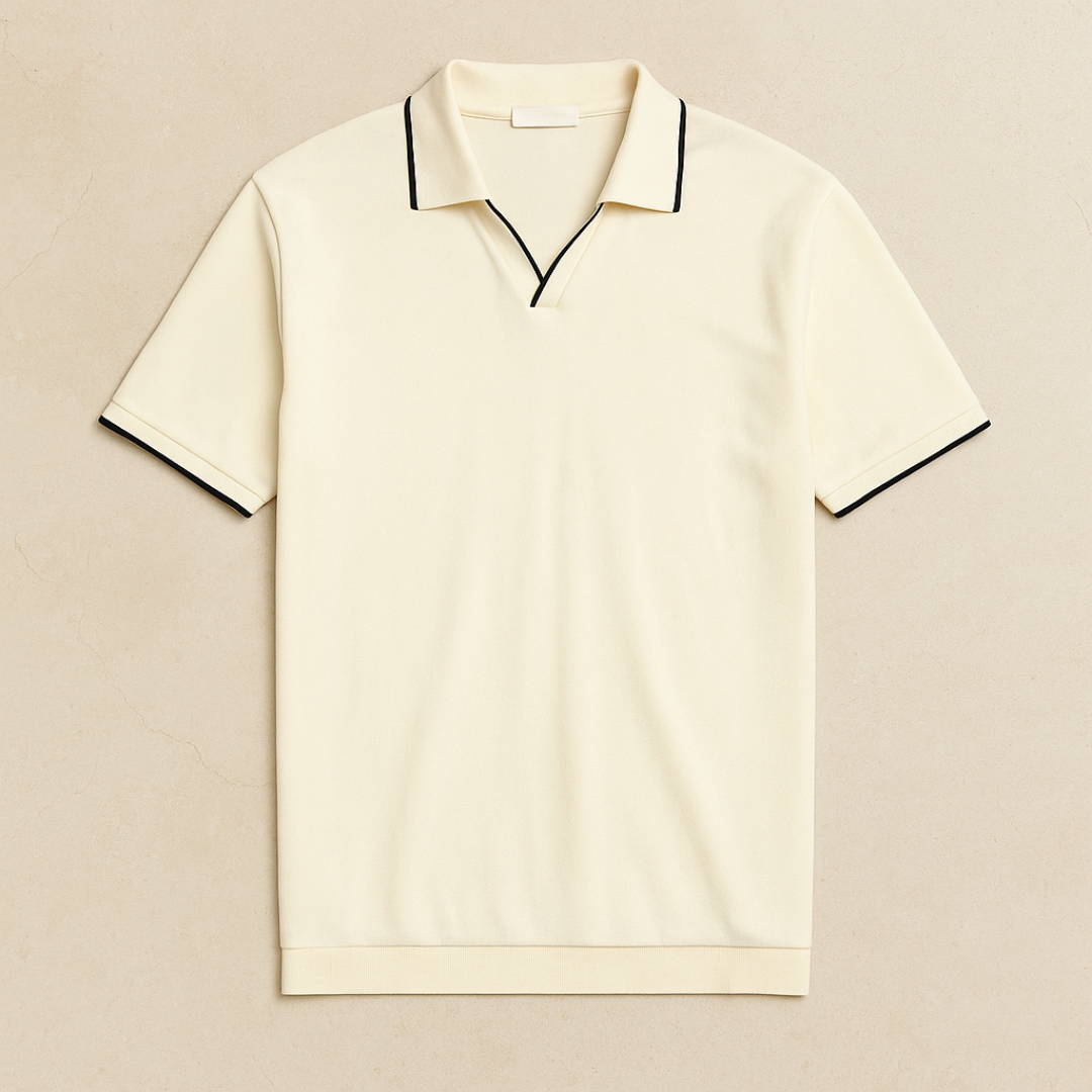 Elegant Knit Summer Polo Shirt