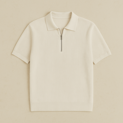 Modern Half-Zip Knit Polo