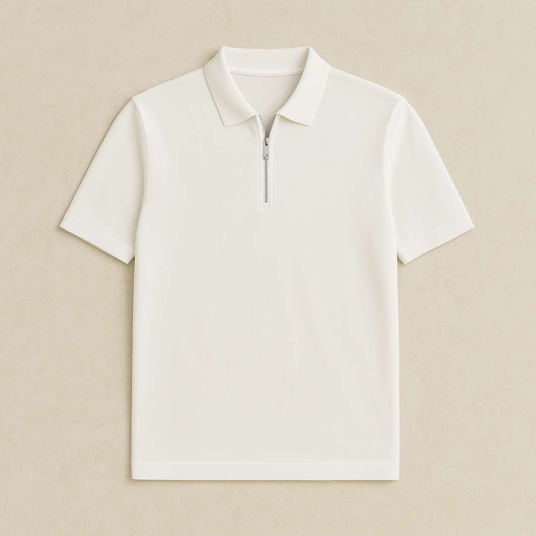 Modern Half-Zip Knit Polo