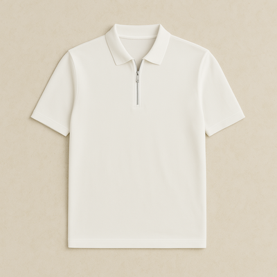 Modern Half-Zip Knit Polo