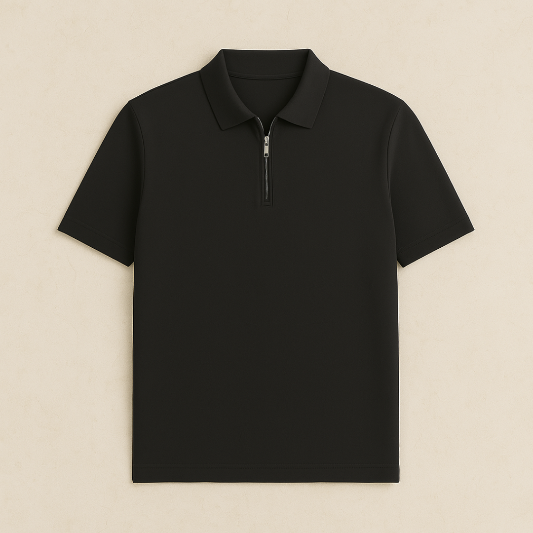 Modern Half-Zip Knit Polo