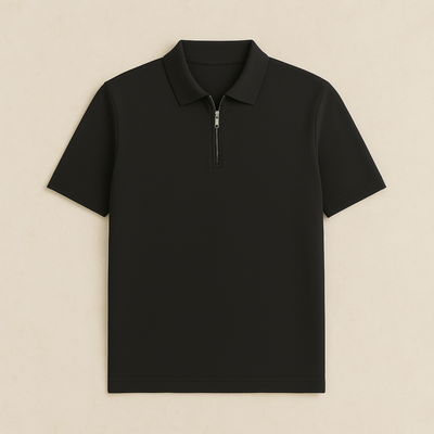 Modern Half-Zip Knit Polo