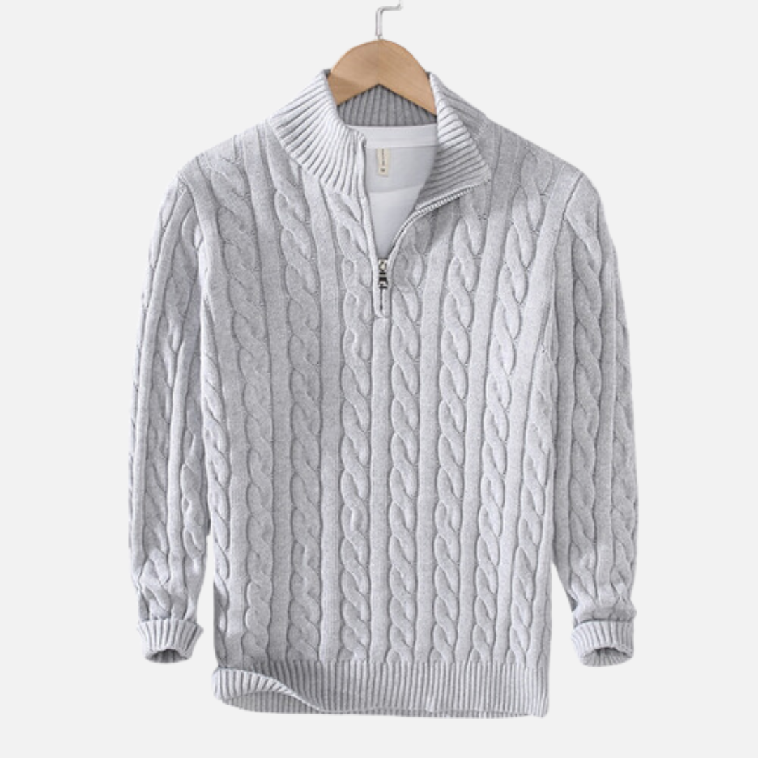 Men's Cotton Half-Zip Sweater