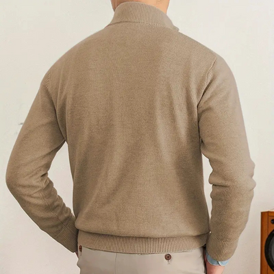 Cotton Half-Zip Sweater for Men