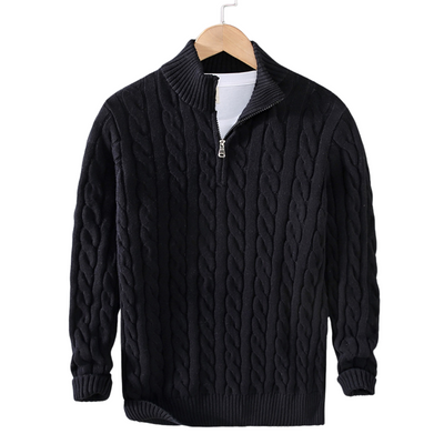 Men's Cotton Half-Zip Sweater
