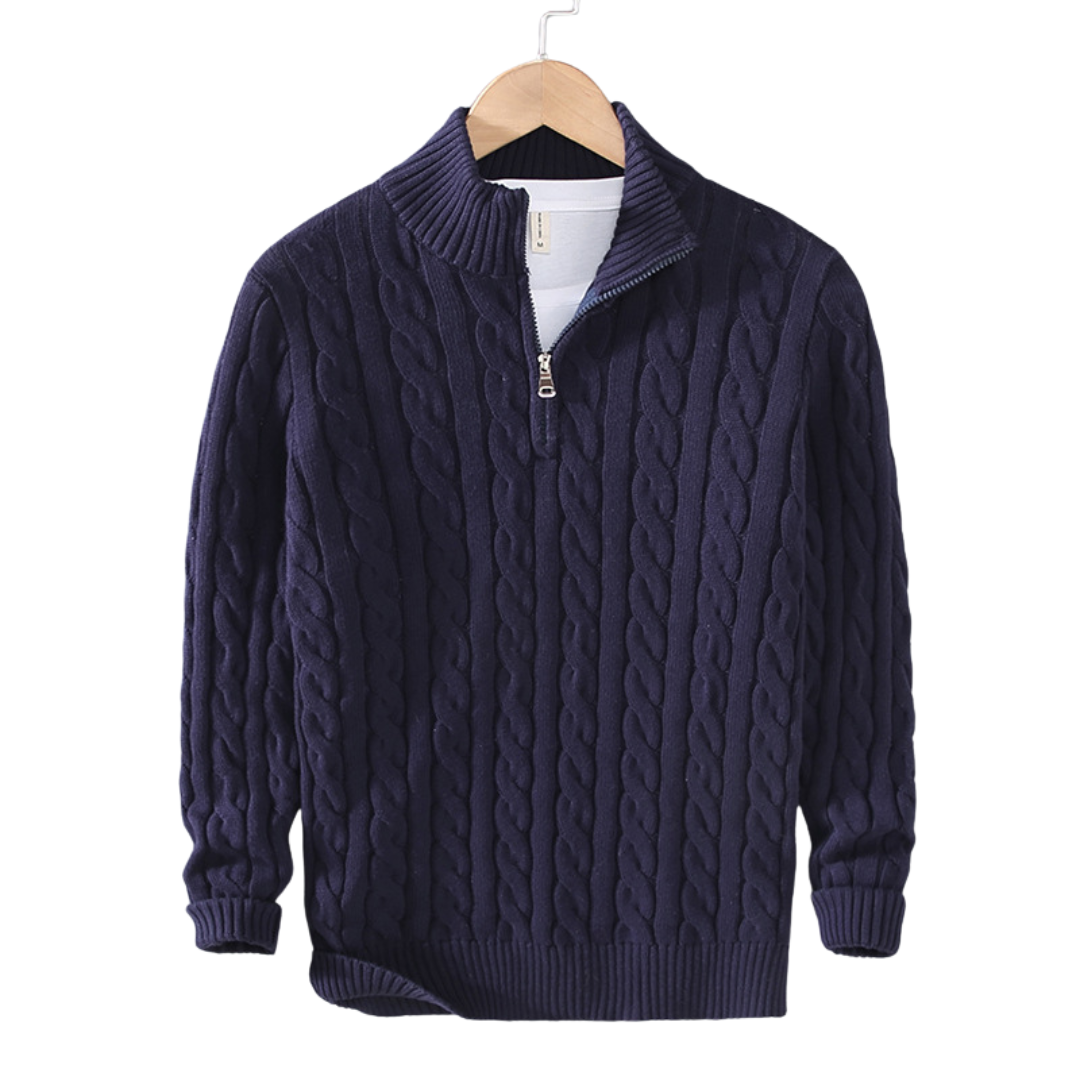 Men's Cotton Half-Zip Sweater