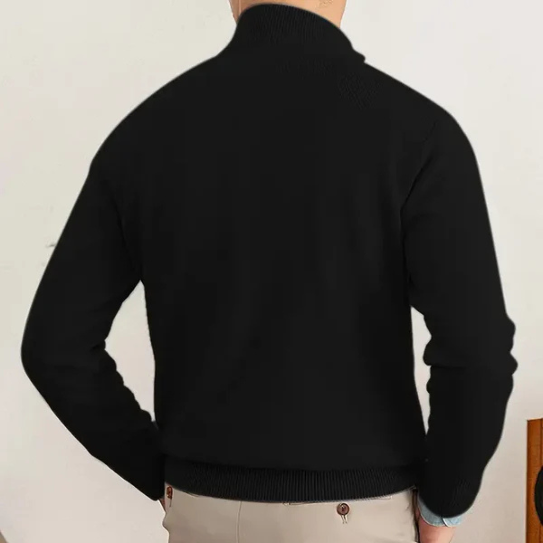 Cotton Half-Zip Sweater for Men