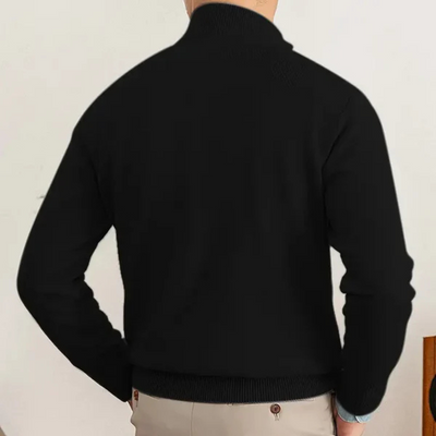 Cotton Half-Zip Sweater for Men