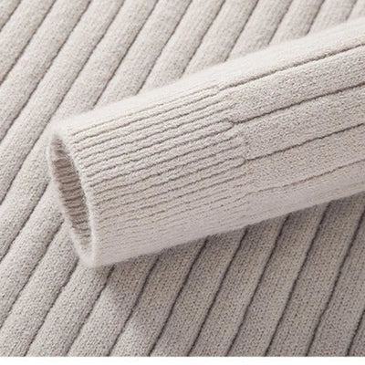 Stripe Cotton Half-Zip Sweater