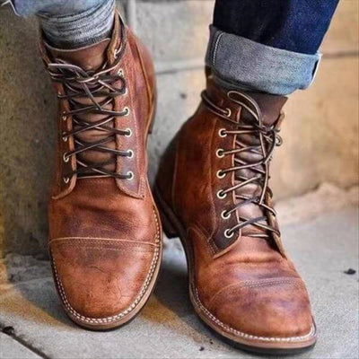 Leather Ankle Boots Men