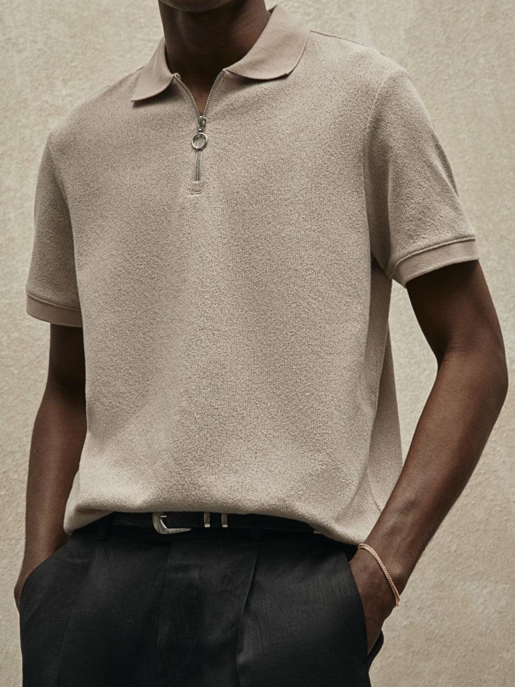 Old Money Zip Polo T-Shirt