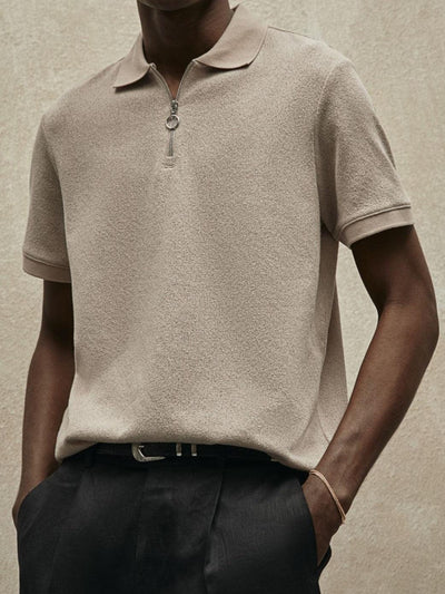 Old Money Zip Polo T-Shirt