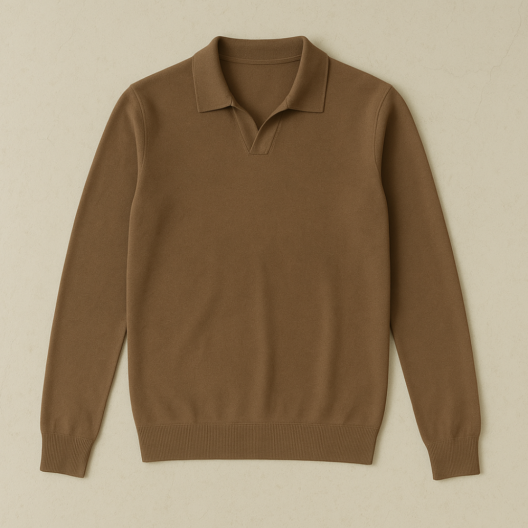 Marvin - Knitted Long Sleeve Polo