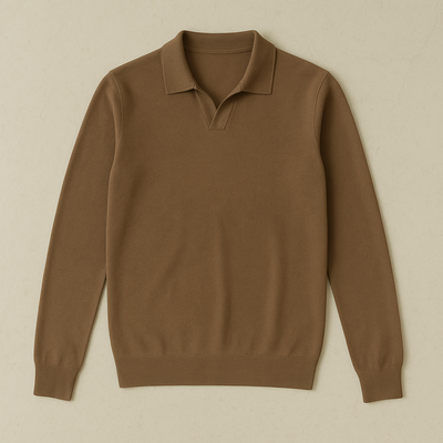 Marvin - Knitted Long Sleeve Polo