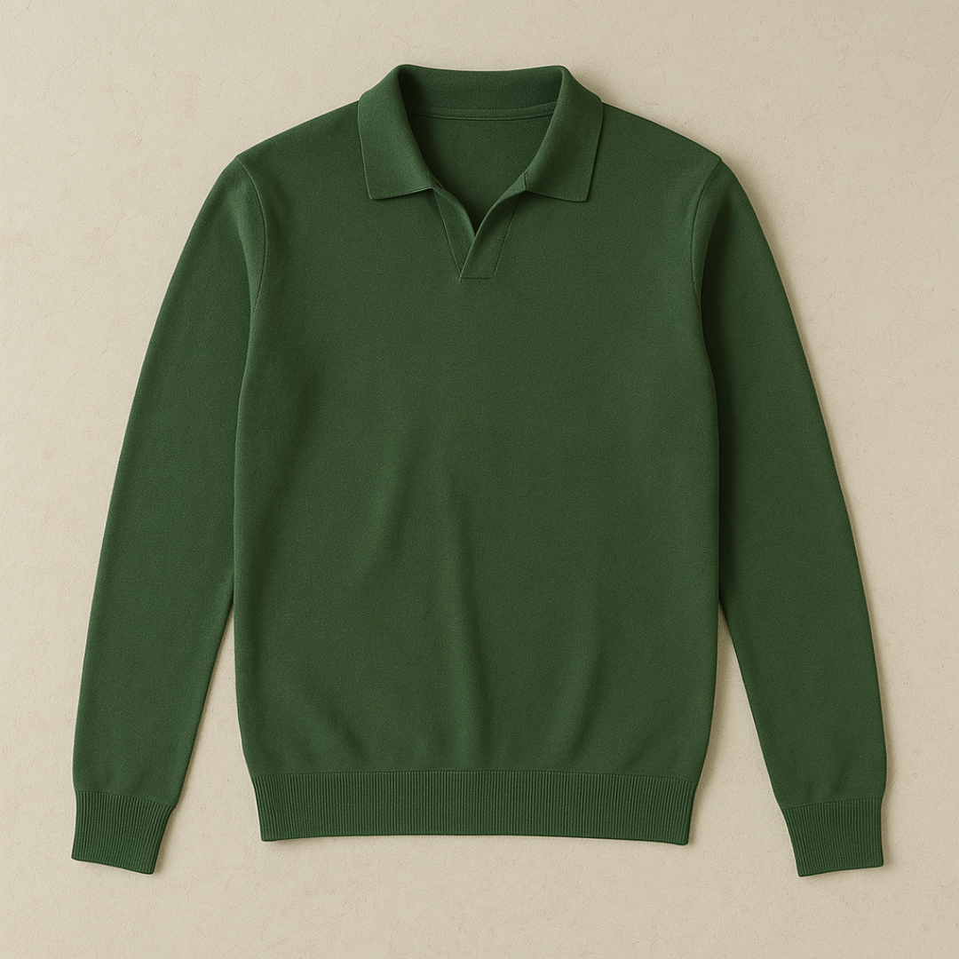 Marvin - Knitted Long Sleeve Polo