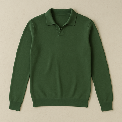 Marvin - Knitted Long Sleeve Polo