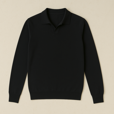 Marvin - Knitted Long Sleeve Polo