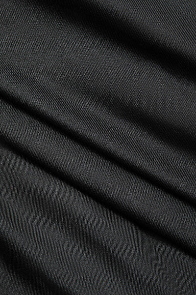 Robe mini dos nu froncée en polyester, coupe slim et élégante, idéale pour un look chic et tendance. Noir Couleur