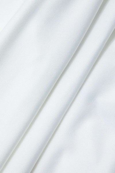 Robe mini dos nu froncée en polyester, coupe slim et élégante, idéale pour un look chic et tendance. Blanc Couleur