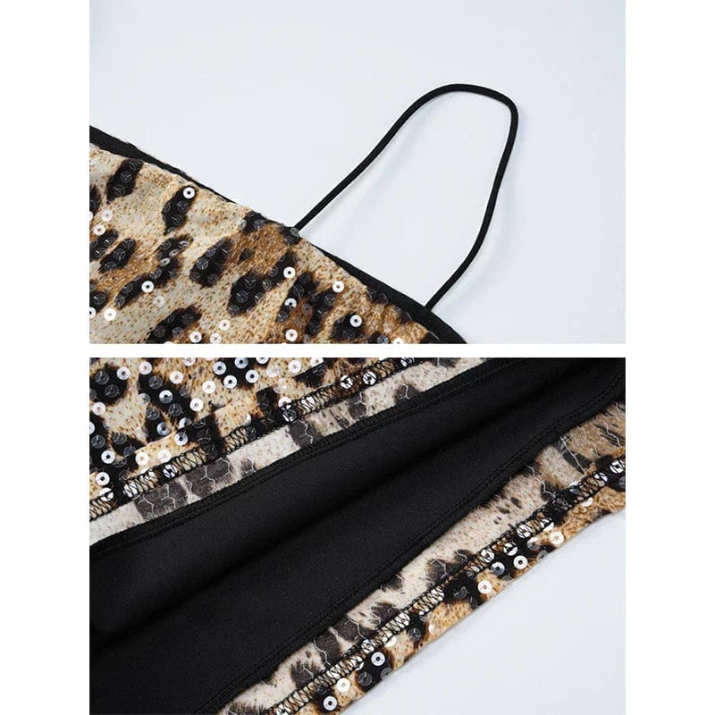 Mini robe à motif léopard