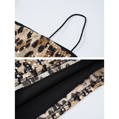 Mini robe à motif léopard