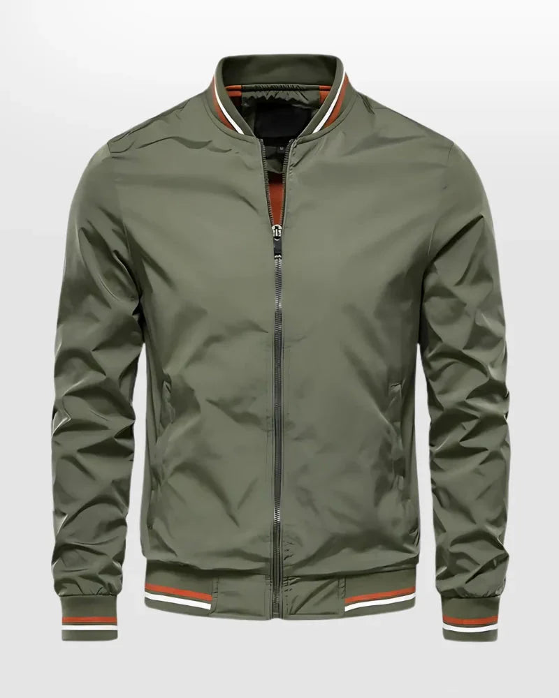Striped Lightweight Summer Bomber Jacket