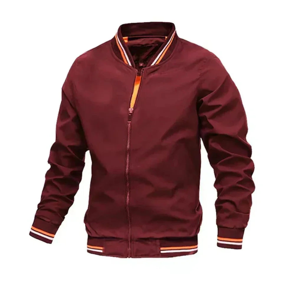 Striped Lightweight Summer Bomber Jacket