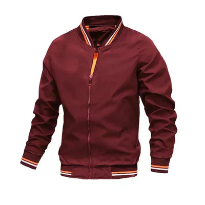 Striped Lightweight Summer Bomber Jacket
