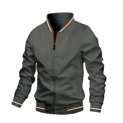 Striped Lightweight Summer Bomber Jacket
