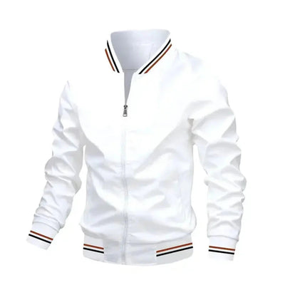 Striped Lightweight Summer Bomber Jacket