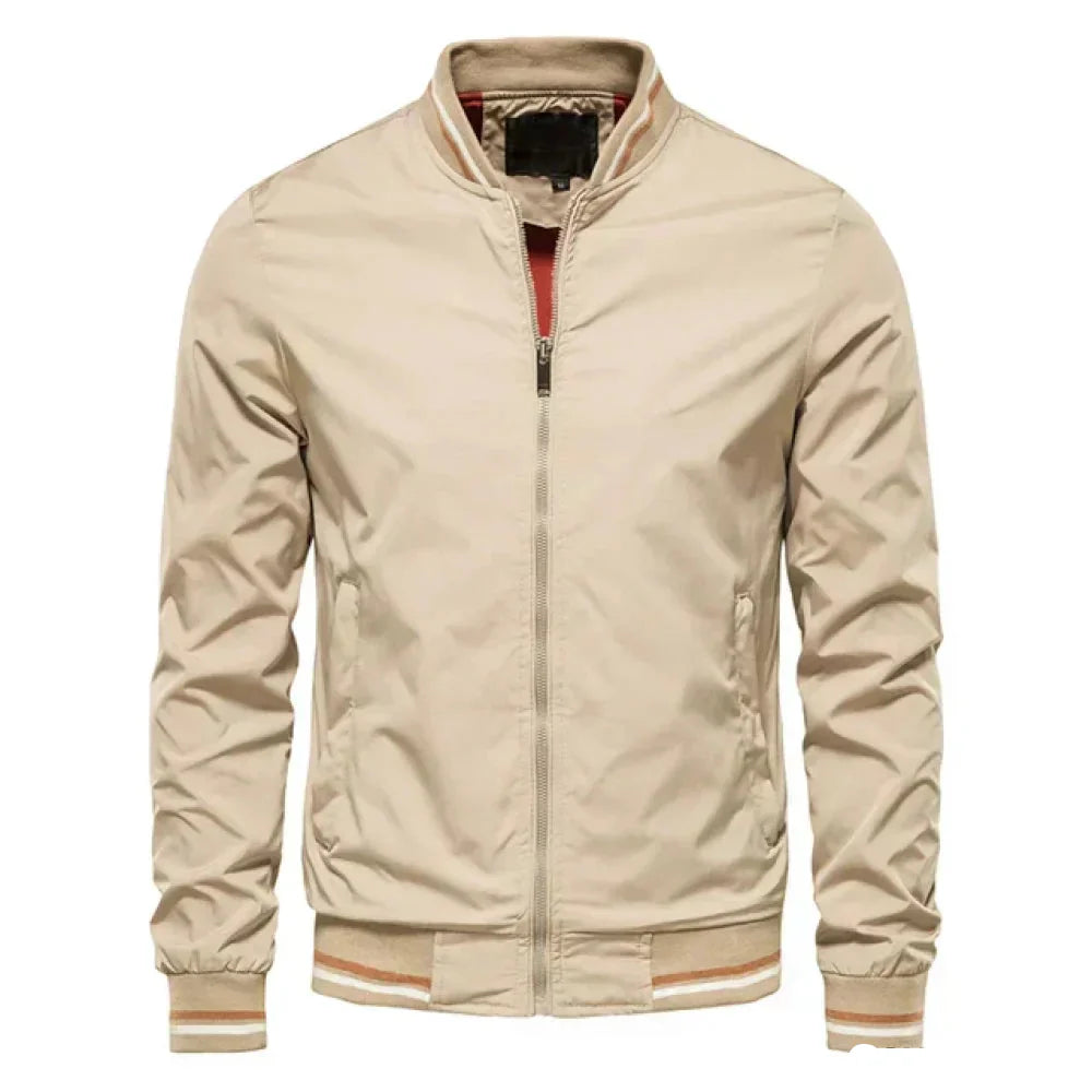 Striped Lightweight Summer Bomber Jacket