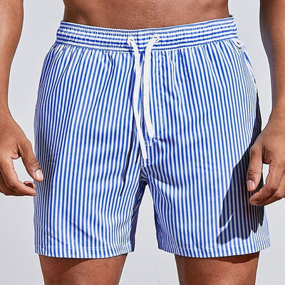 Striped Quick-Dry Men's Swim Shorts