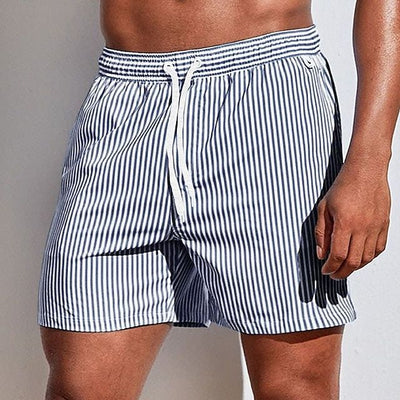Striped Quick-Dry Men's Swim Shorts