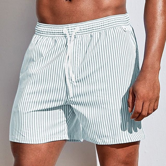 Striped Quick-Dry Men's Swim Shorts