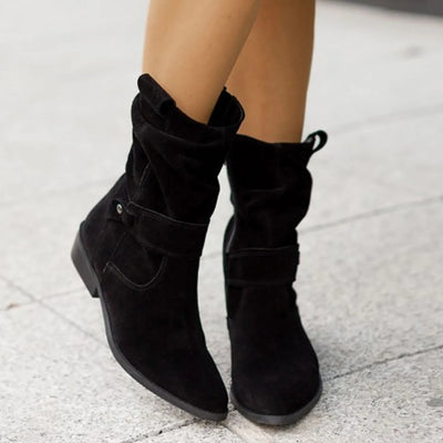 Suede Slouchy Ankle Boots for Women