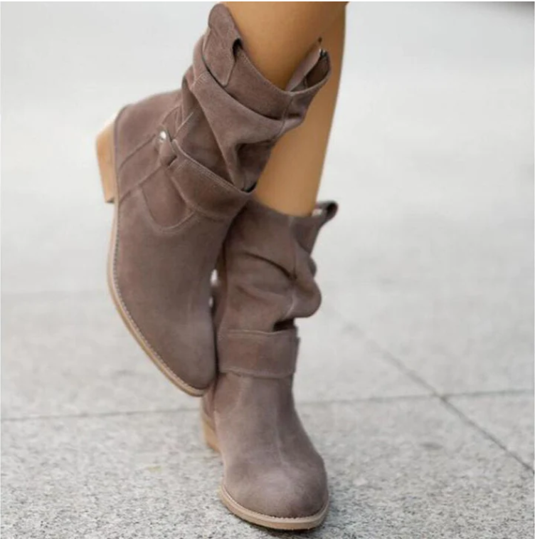 Suede Slouchy Ankle Boots for Women
