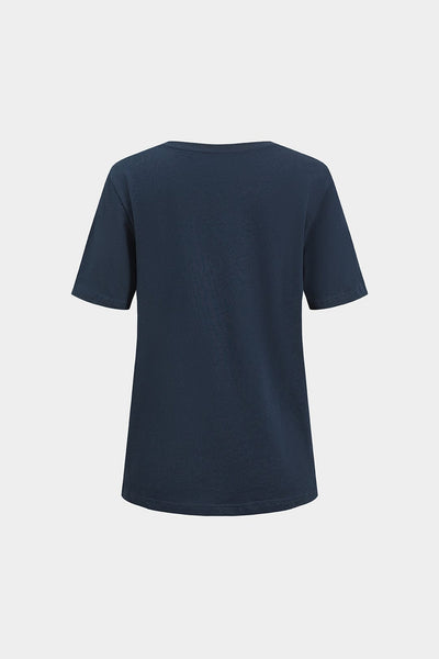 T-shirt ample en jersey avec imprimé lettrage, manches courtes et col rond.