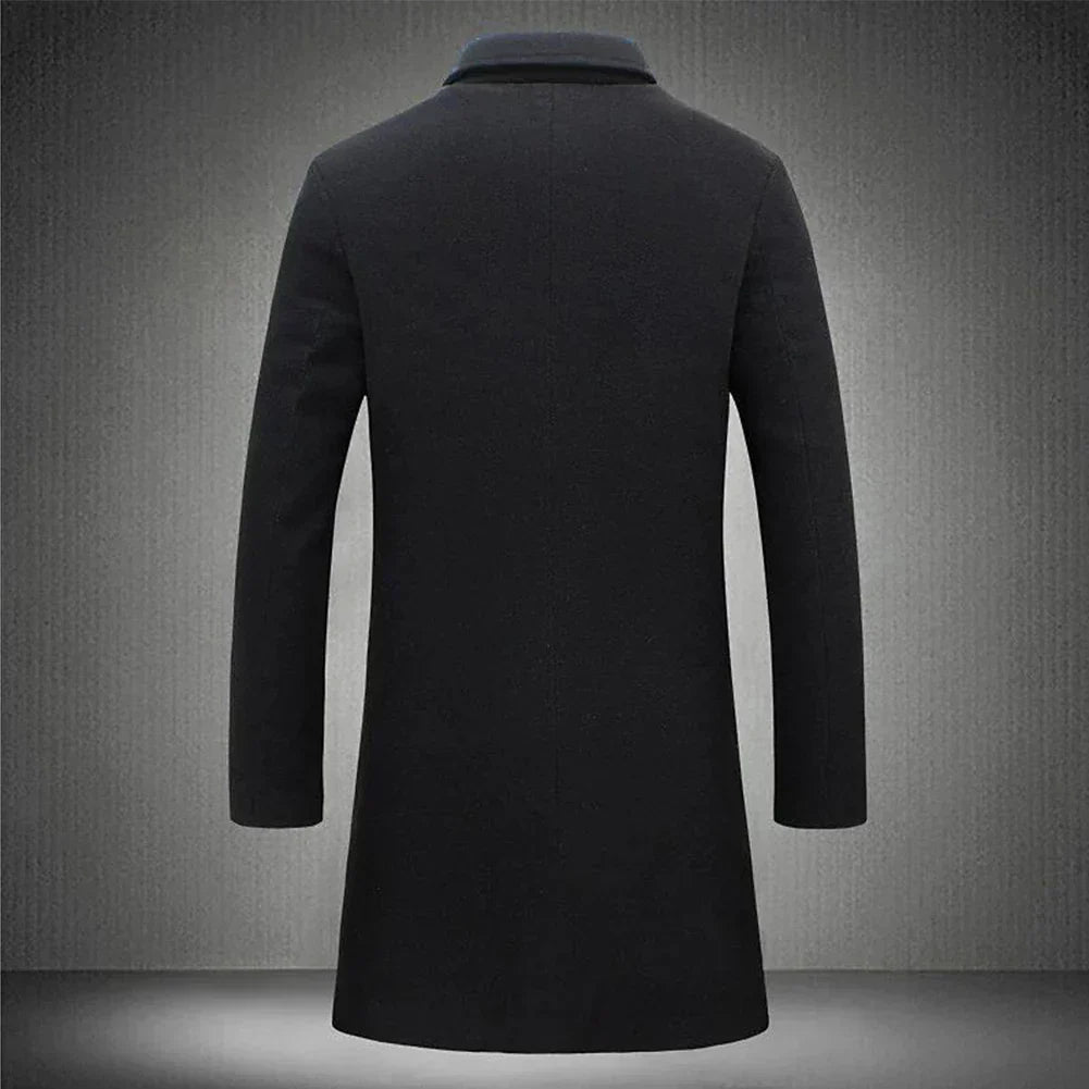 Tailored Classic Wool Overcoat for Men