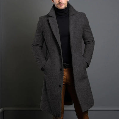 Tailored Classic Wool Overcoat for Men