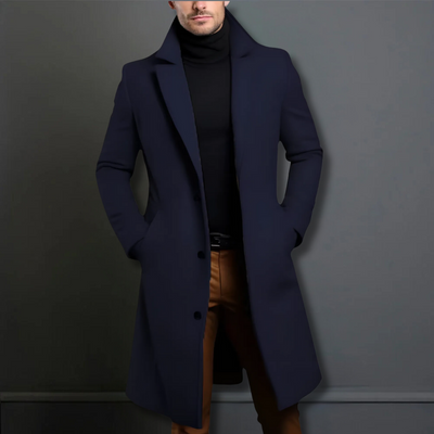 Tailored Classic Wool Overcoat for Men