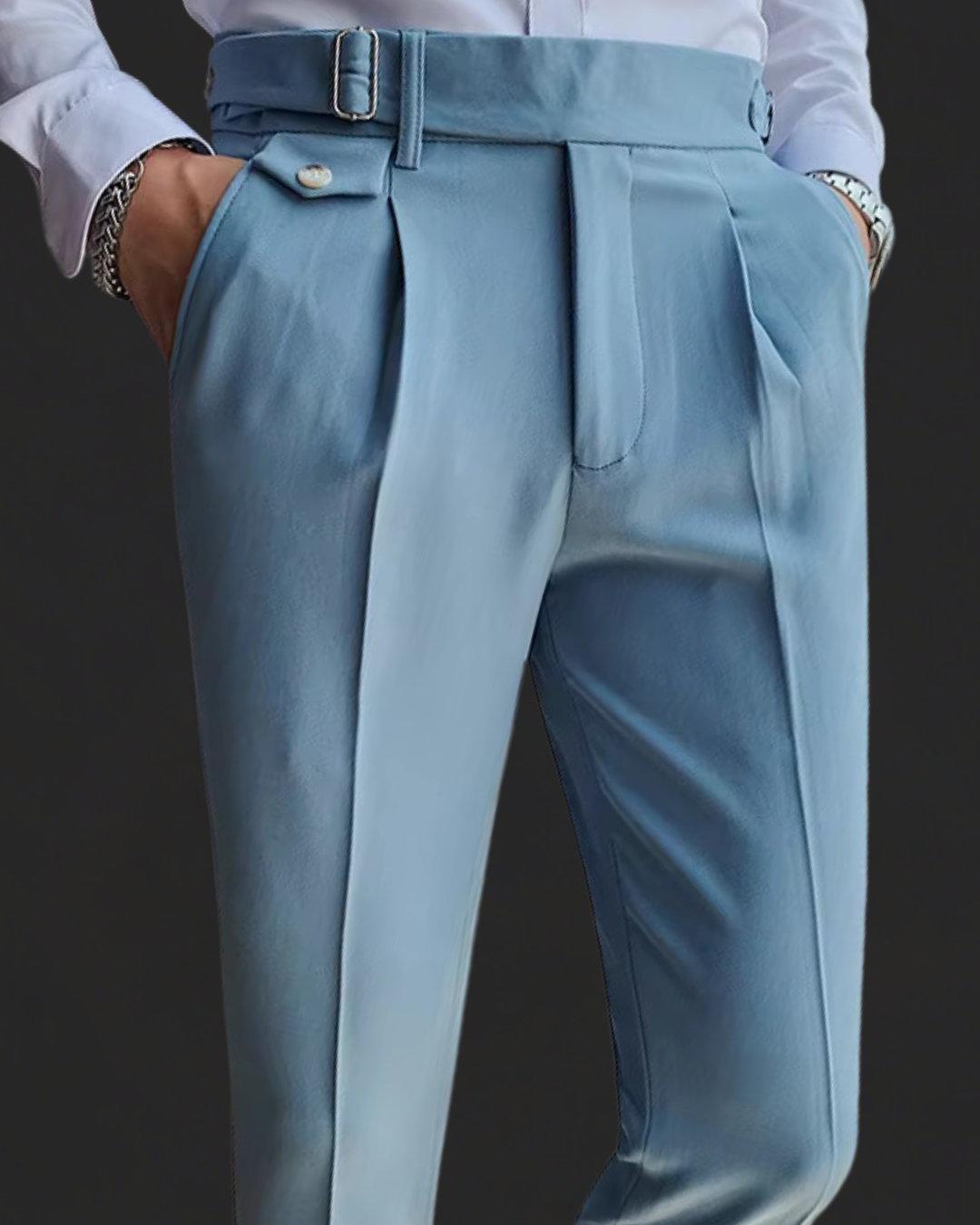 Tailored Pleated Summer Trousers