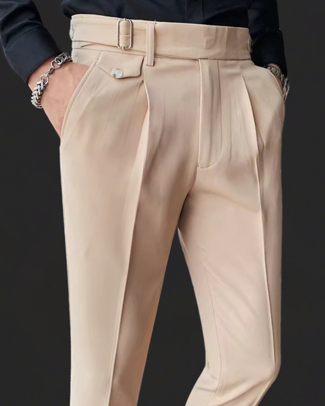 Tailored Pleated Summer Trousers