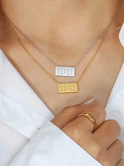 Collier argenté Lucky 11:11